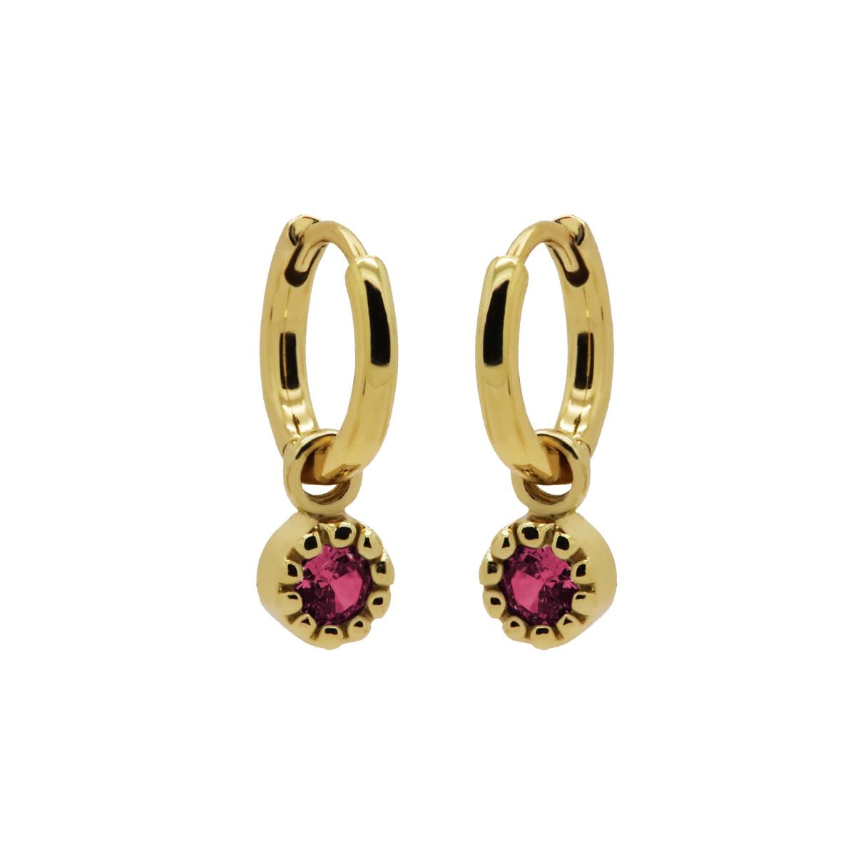 Karma Hinged Hoops Vintage Sieraad Goud oorbellen