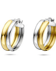 Zilveren vergulde (geel/rhodium) oorringen 18 mm 1 micron - 2200468 - PansiteNederland.nl