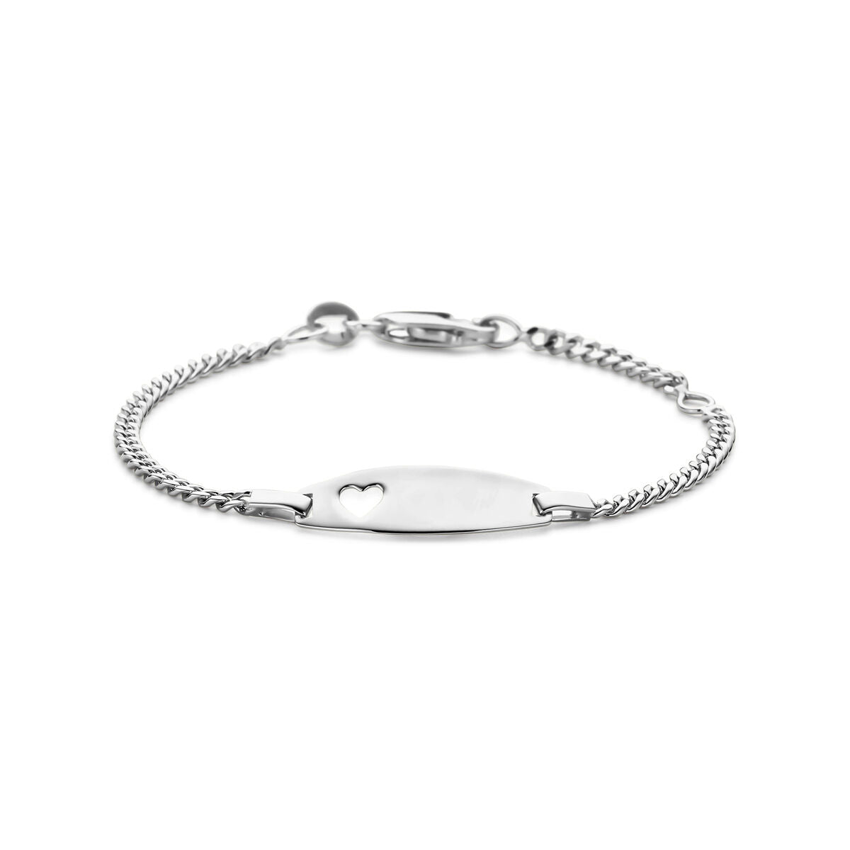 Fantasy Collection Graveerarmband hartje 11 - 13 cm zilver