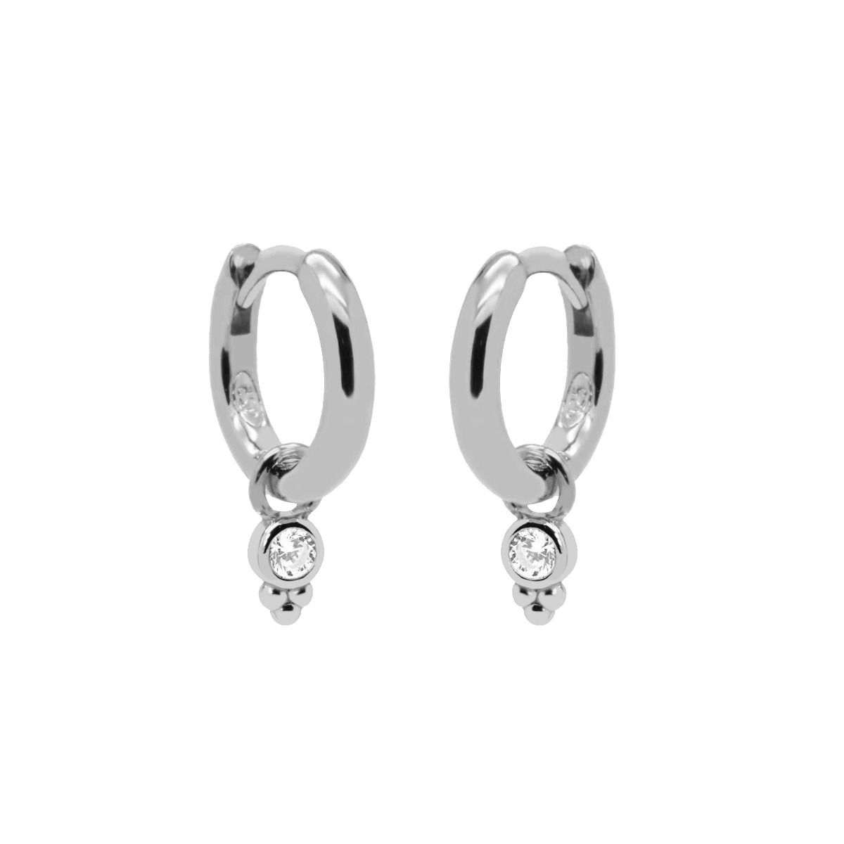 Karma Hinged Hoops Zirconia Double Spark A86S oorbellen