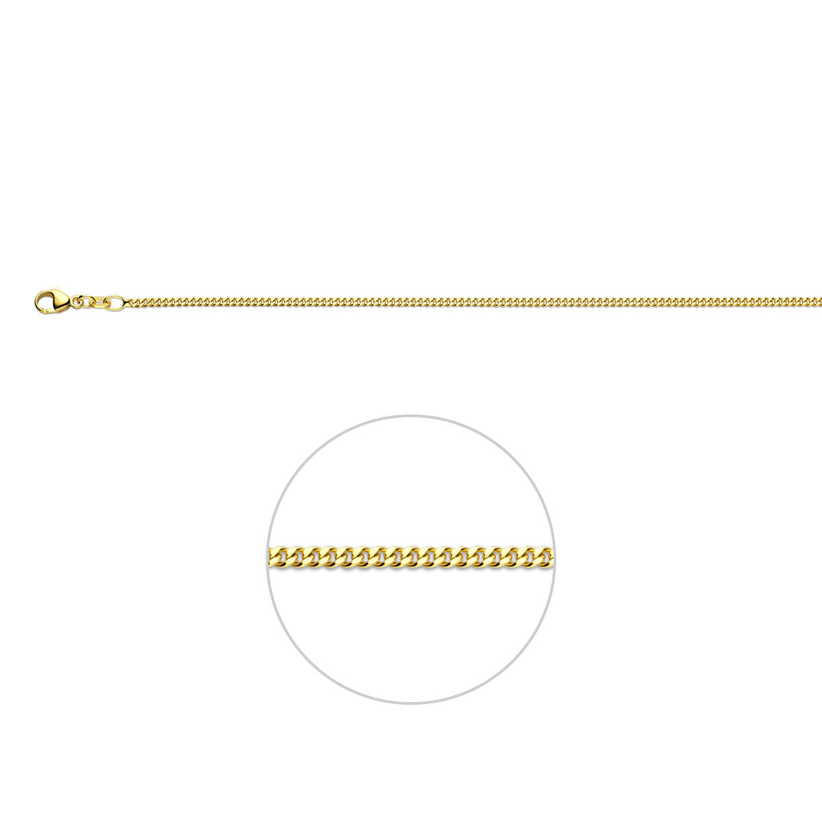 Fantasy Collection Gourmette 1,7 mm doublé 10/000 (geel)
