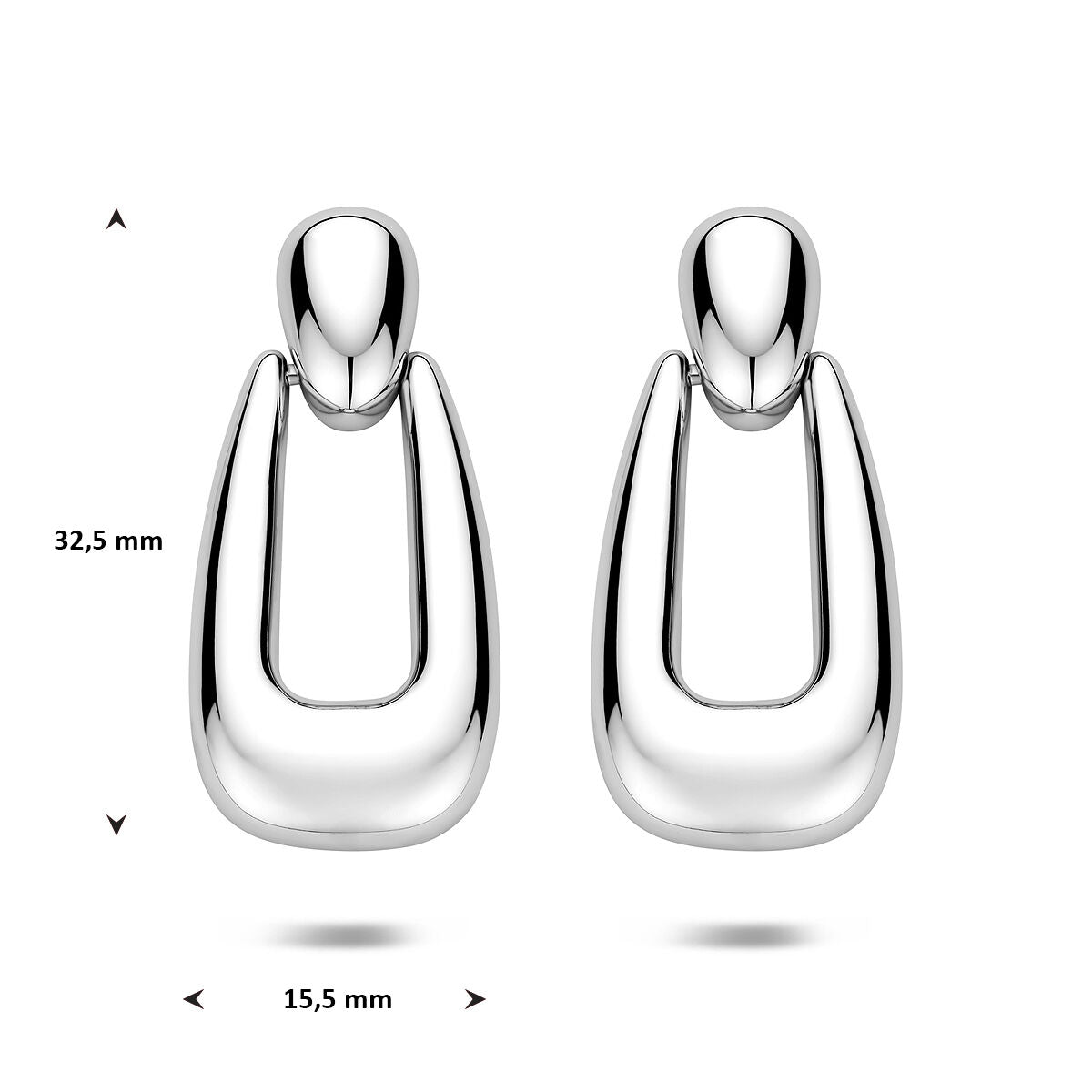 Fantasy Collection Hangende oorbellen 32,5 mm zilver
