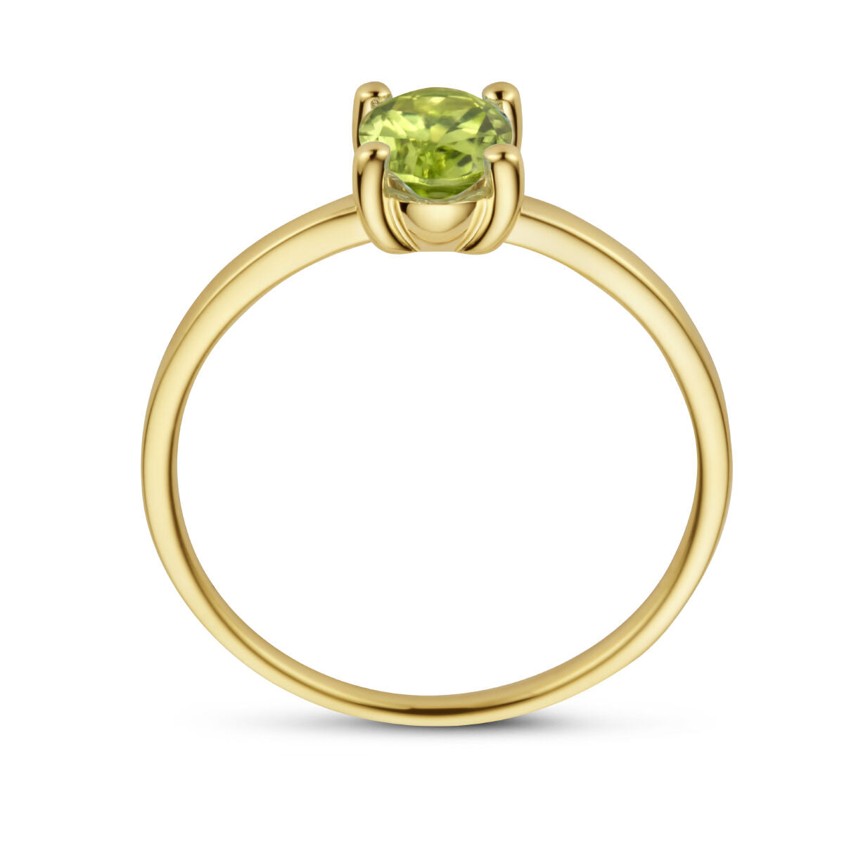 Ring peridot 14K geelgoud