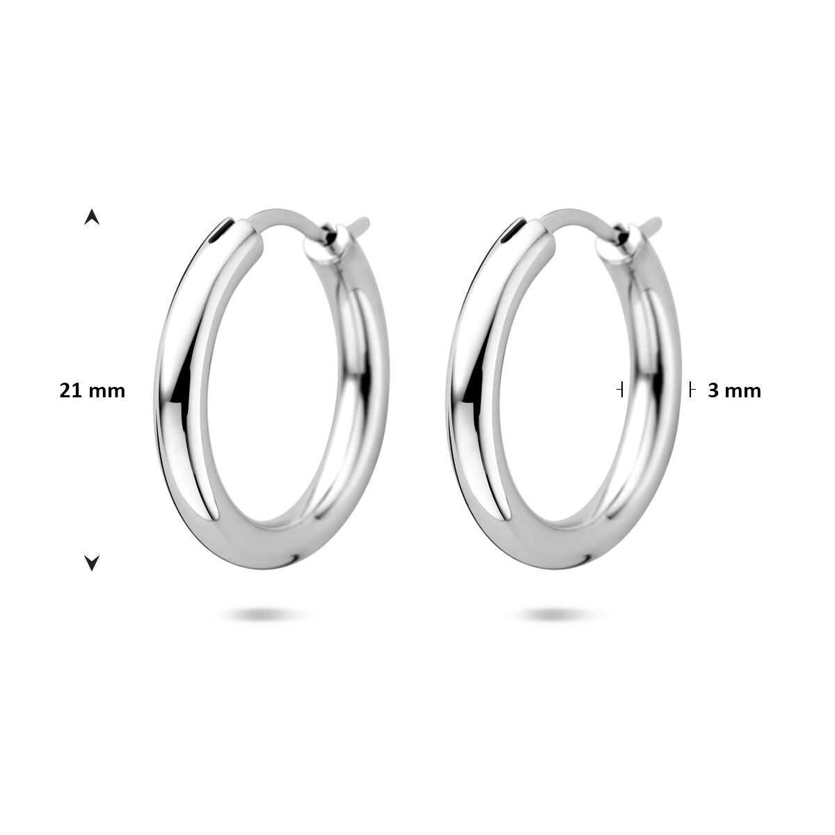 Fantasy Collection Oorbellen 21 mm zilver