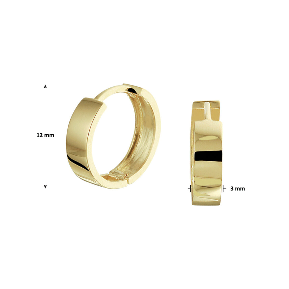 Fantasy Collection Oorbellen 12 mm 9K geelgoud