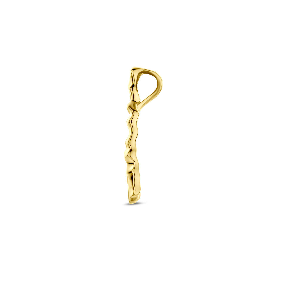 Fantasy Collection Hanger gehamerd 16 mm 3 micron zilver verguld