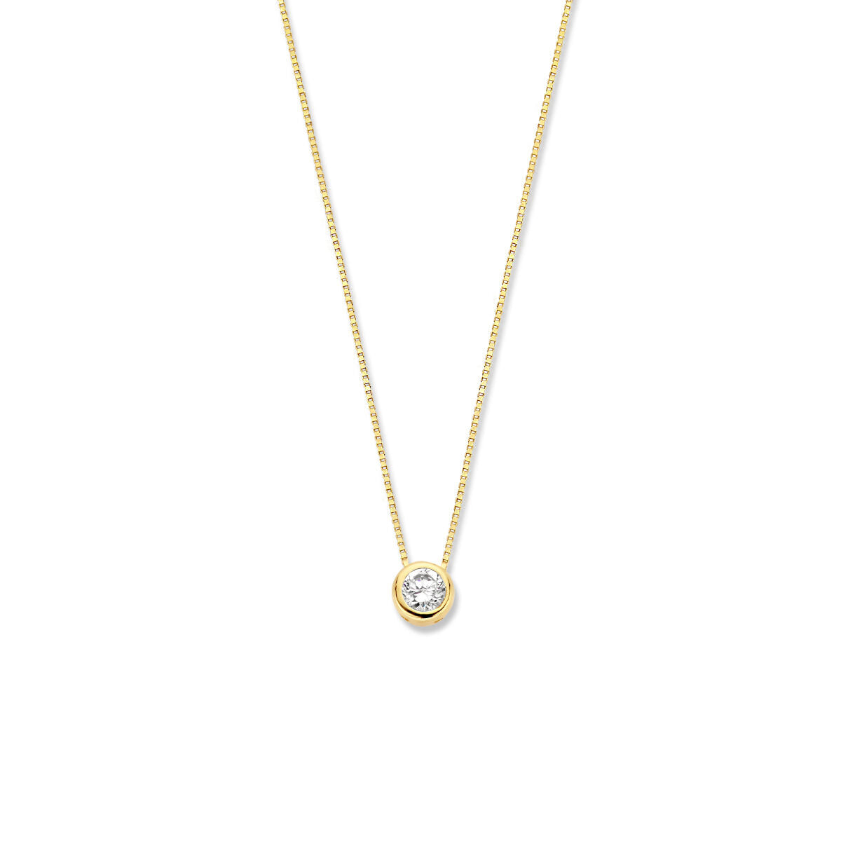 Fantasy Collection Collier zirkonia 40 - 42 - 44 cm 14K geelgoud