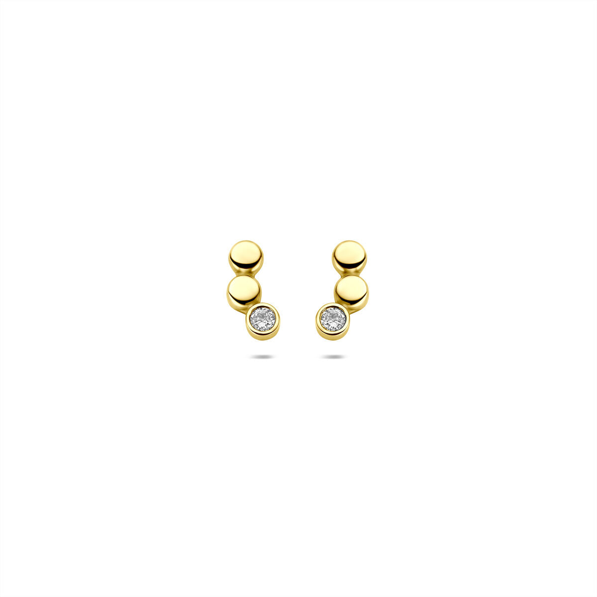 Fantasy Collection Oorbellen zirkonia 8,5 mm 9K geelgoud