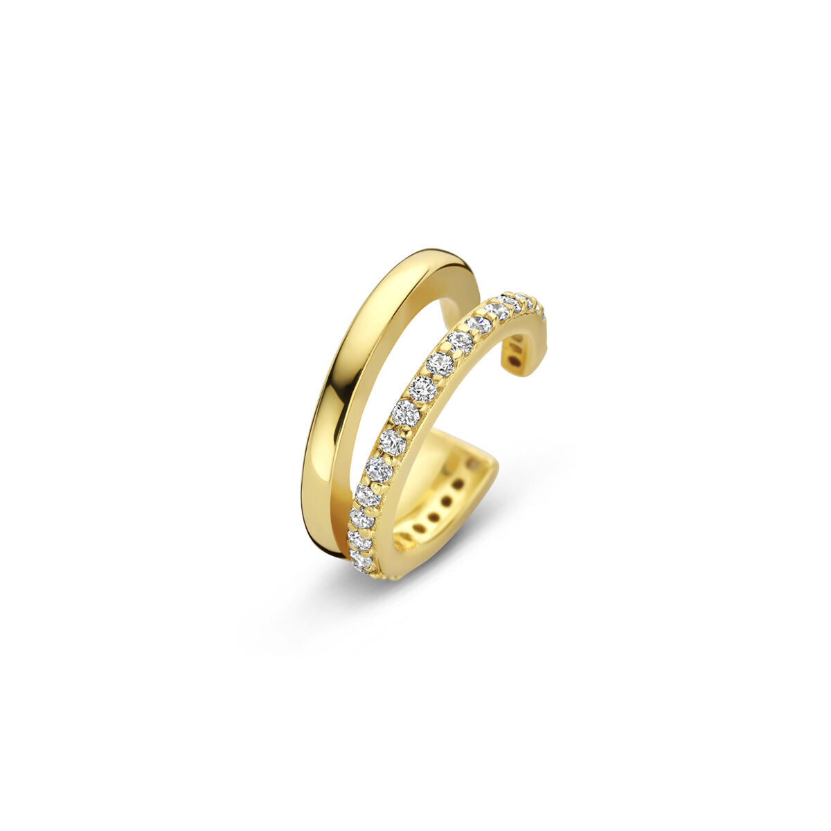 Fantasy Collection Ear cuff zirkonia 12 mm 1 micron zilver verguld oorbellen