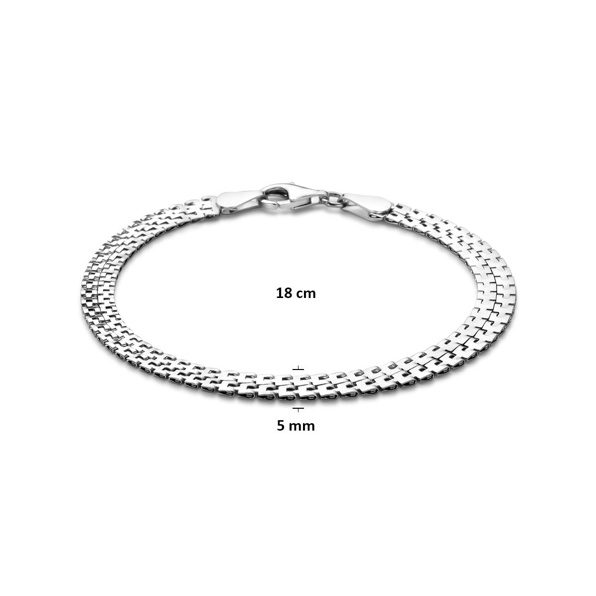 Fantasy Collection Armband 5 mm 18 cm zilver