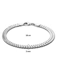 Zilveren Armband 1341767 – Gerhodineerd 925 Zilver 5 mm 18 cm