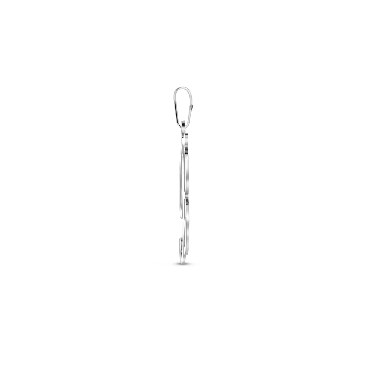Hanger sierletter B 30,5 mm zilver #Letter_B