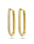 14K geelgouden klapoorringen zirkonia 22,5 mm - 40325183