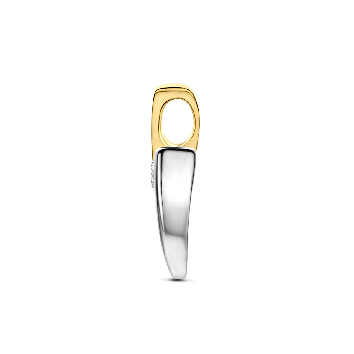 Hanger zirkonia gestift 9K geelgoud 15,5 mm