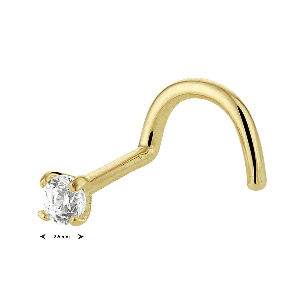 Fantasy Collection 14K Geelgouden Piercing met Zirkonia 4023138