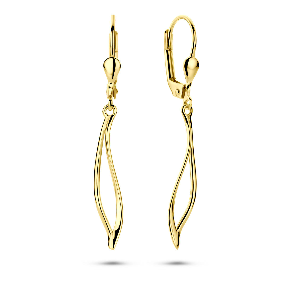 Fantasy Collection Hangende oorbellen brisure haak 41 mm 14K geelgoud