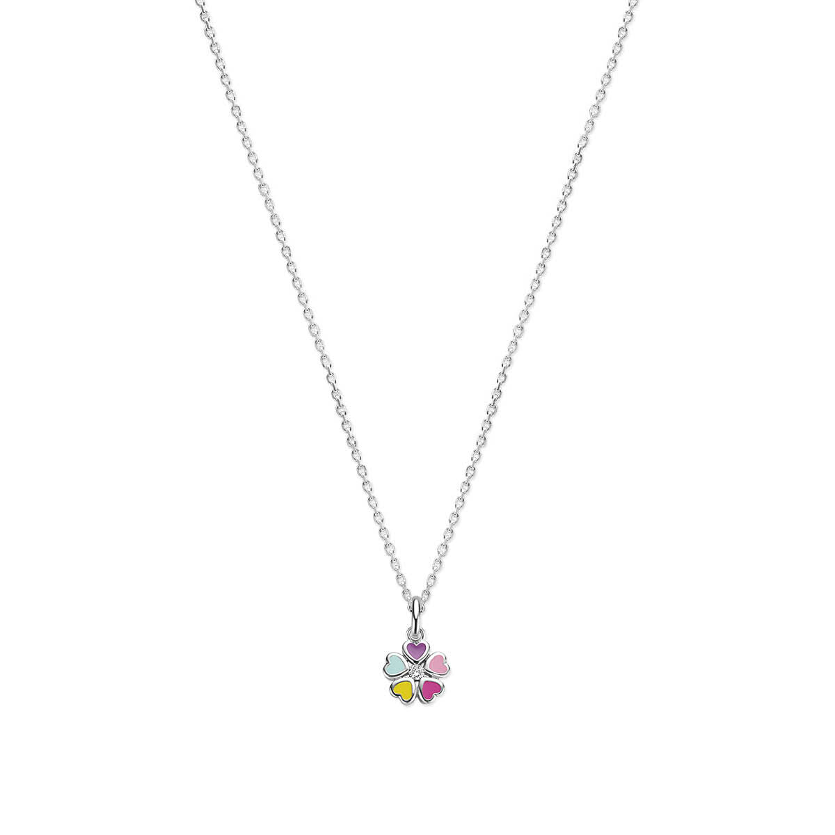 Fantasy Collection Gerhodineerd Zilveren Ketting met Zirkonia en Emaille voor Kinderen 1340074
