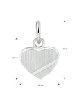 Zilver gerhodineerde graveerhanger hart 133350 - PansiteNederland.nl