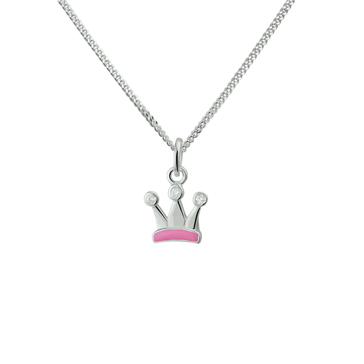 Fantasy Collection Gerhodineerd Zilveren Ketting met Zirkonia voor Kinderen 1329536