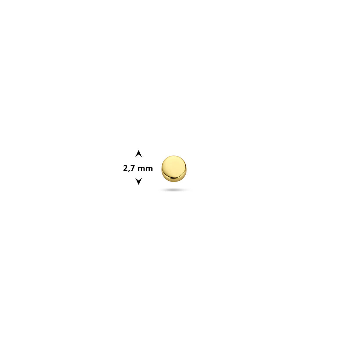 Fantasy Collection Flat back piercing rond 2,7 mm 1 micron zilver verguld