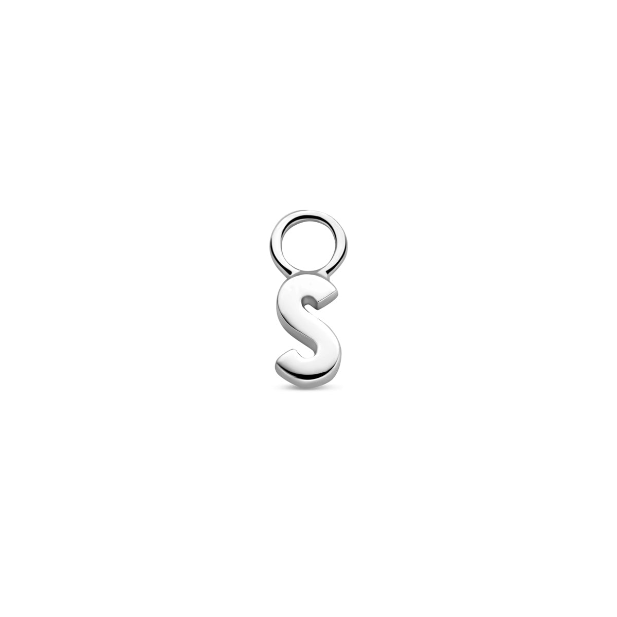 Oorringhanger letter S 6 mm zilver #Letter_S