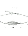 Zilver Gerhodineerd Armband Veer 16,5 + 2,5 Cm 1337220 - PansiteNederland.nl