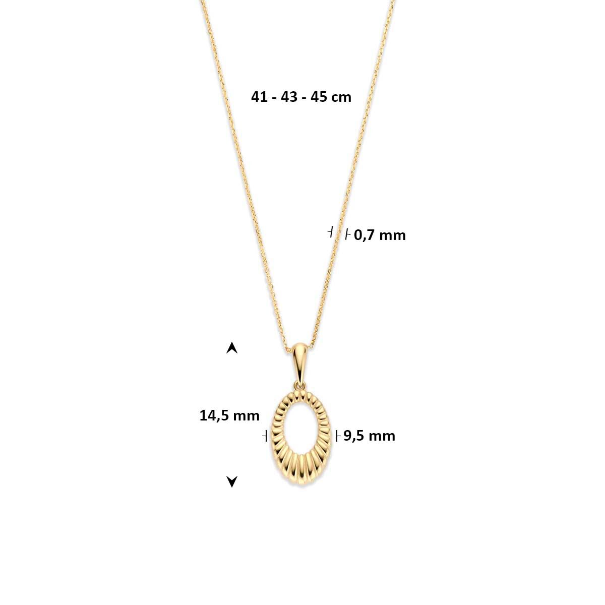 Collier 14K geelgoud 41 - 43 - 45 cm