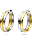 Zilveren vergulde (geel/rhodium) oorringen 23 mm 1 micron - 2200471 - PansiteNederland.nl