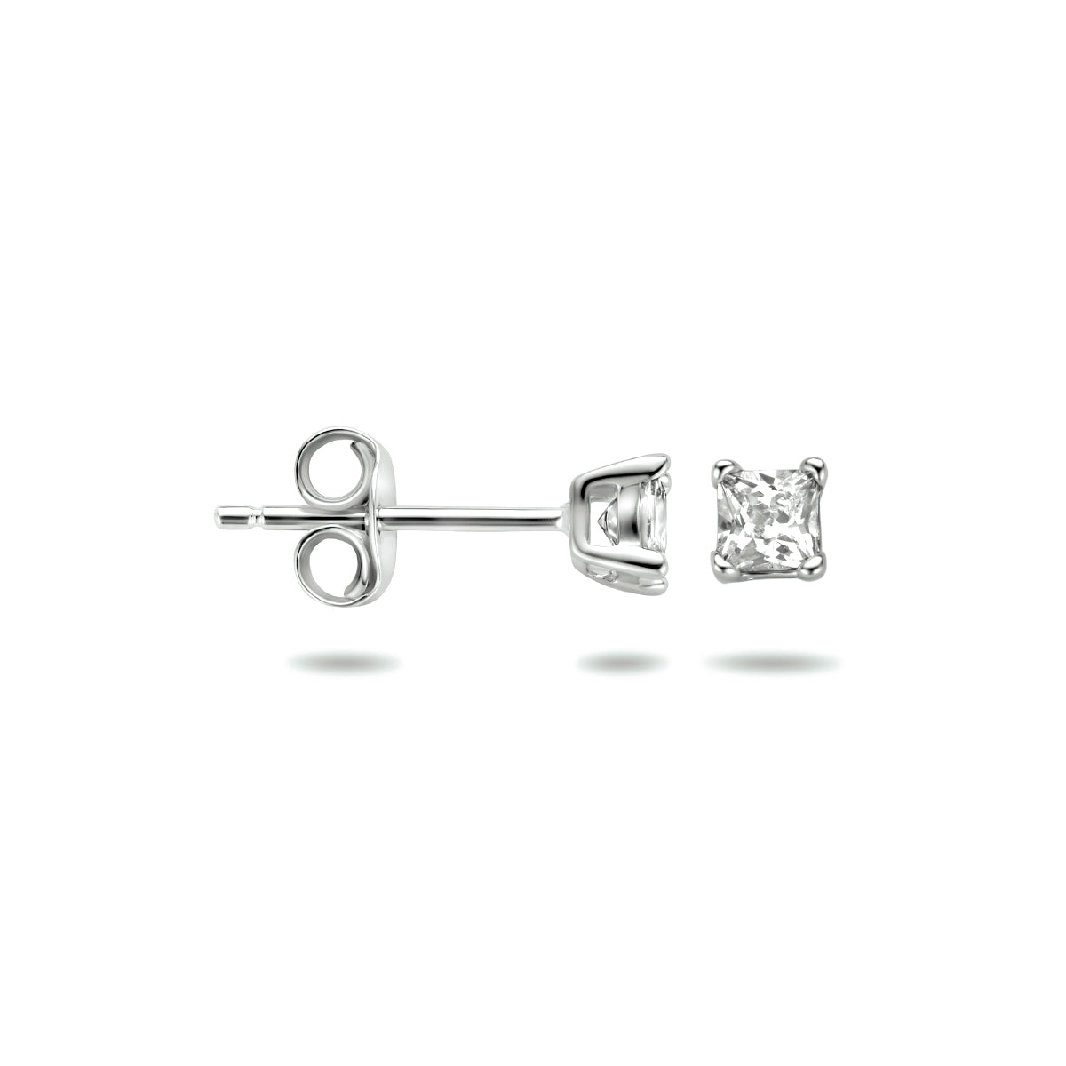 Oorbellen zirkonia zilver 3 mm #Diameter steen (mm)_3