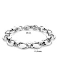 Zilver Gerhodineerd armband 13,5 mm 19 cm 1341820