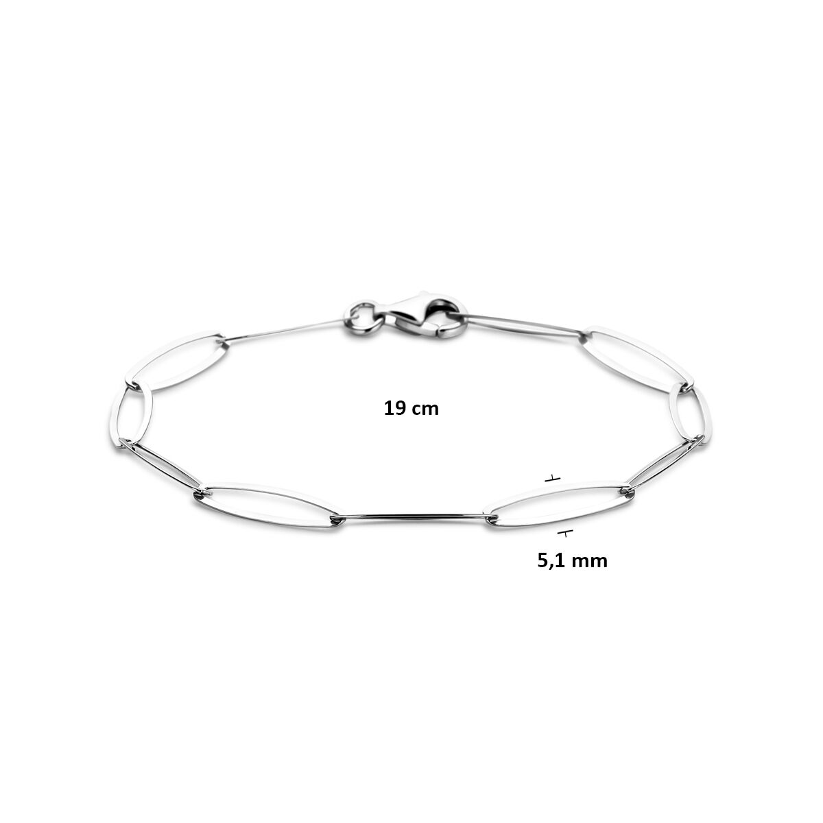 Fantasy Collection Armband anker 5,1 mm 19 cm zilver