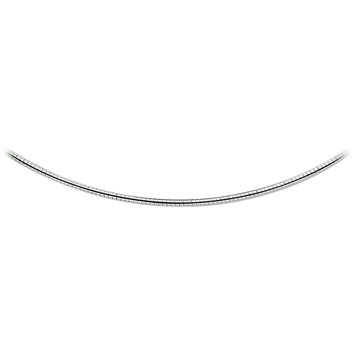 Fantasy Collection Omega rond 2,0 mm zilver gerhodineerd
