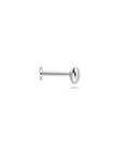 Zilveren gerhodineerde flat back piercing hartje 3,7 mm - 1342190