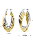 Zilveren vergulde oorringen 35,5 mm 1 micron - 2200473