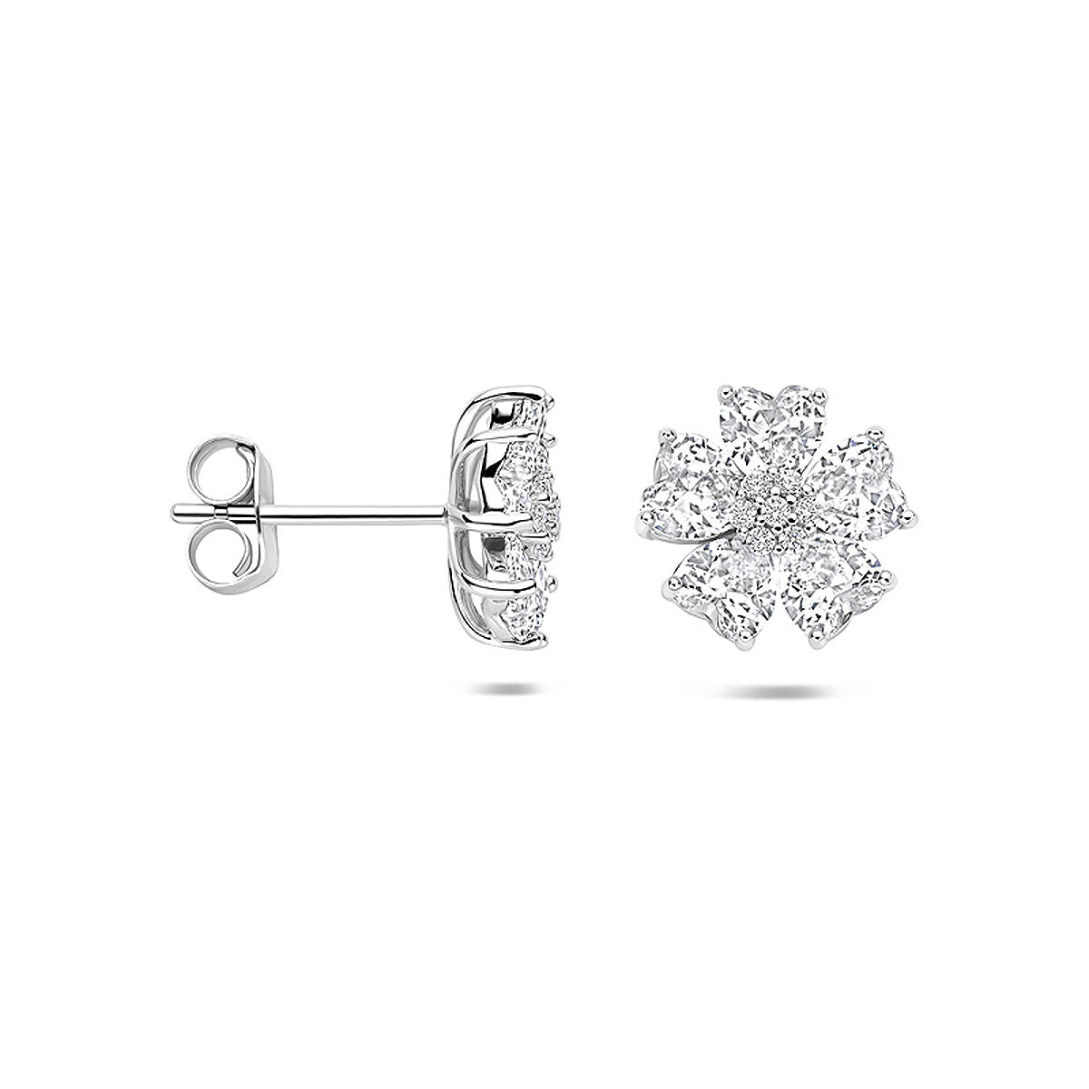 Fantasy Collection Oorbellen zirkonia 10.5 mm zilver