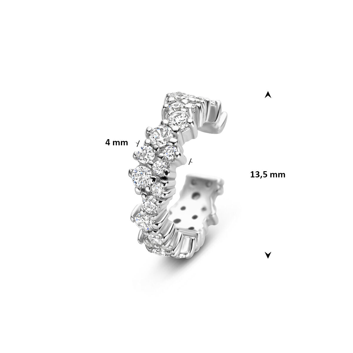 Fantasy Collection Ear cuff zirkonia 13,5 mm zilver oorbellen