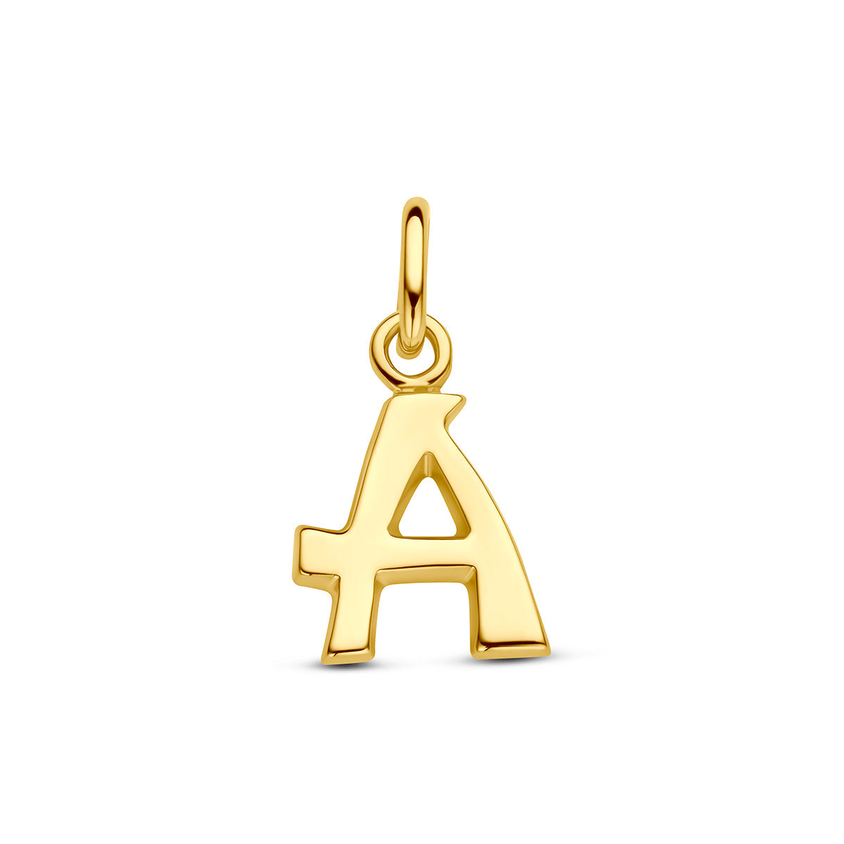 Hanger letter A 13 mm 14K geelgoud #Letter_A