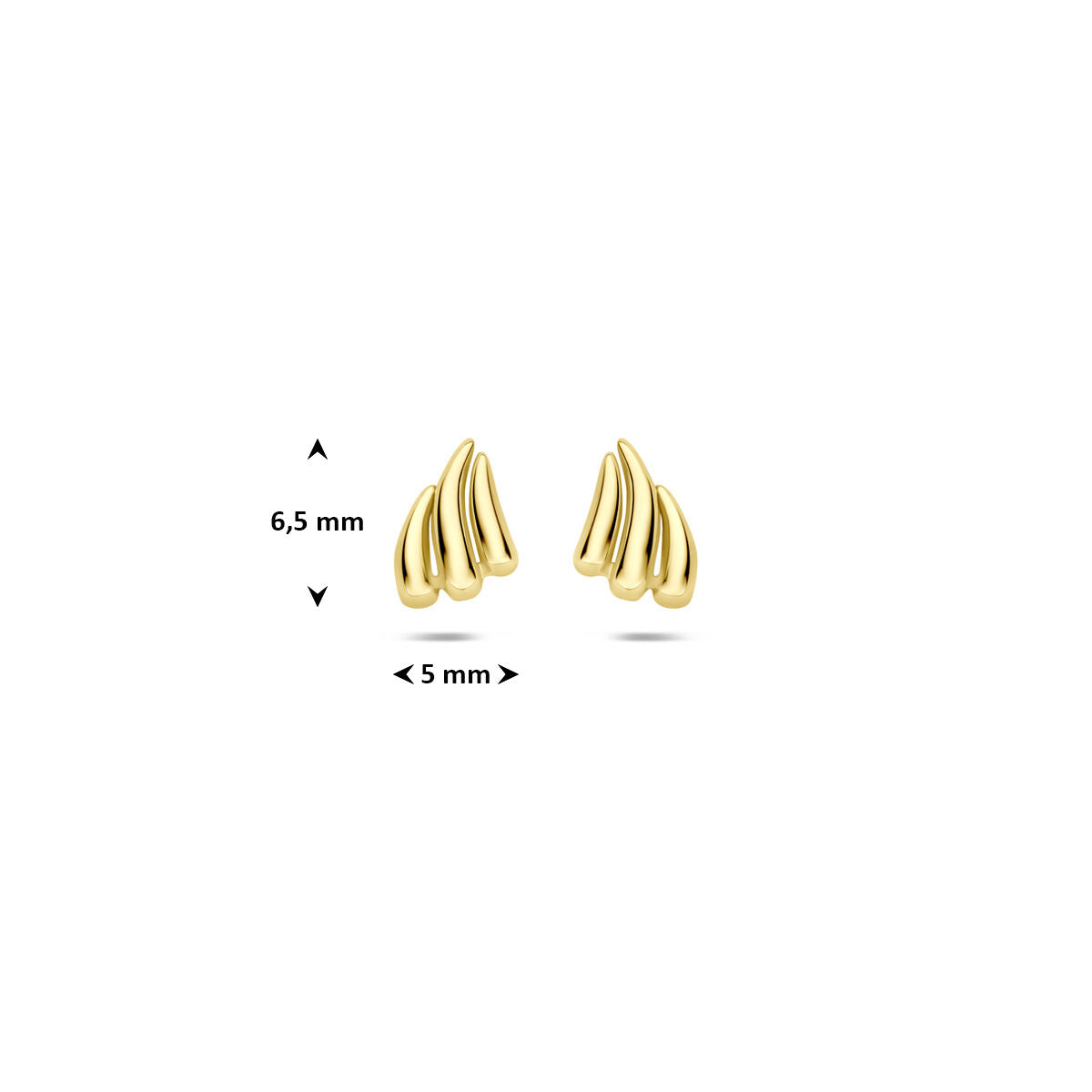 Oorknoppen 9K geelgoud 6,5 mm