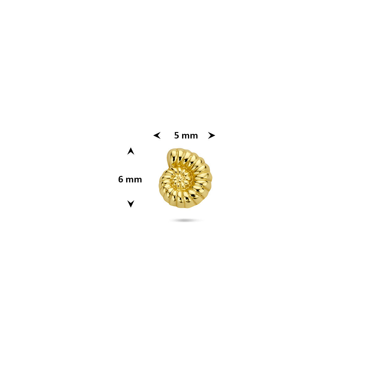 Fantasy Collection Flat back piercing schelp 6 mm 1 micron zilver verguld