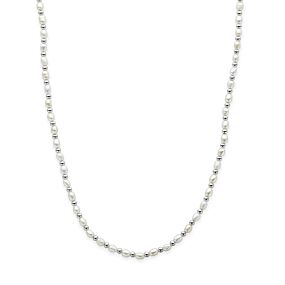 Fantasy Collection Gerhodineerd Zilveren Ketting met Parel 1341145