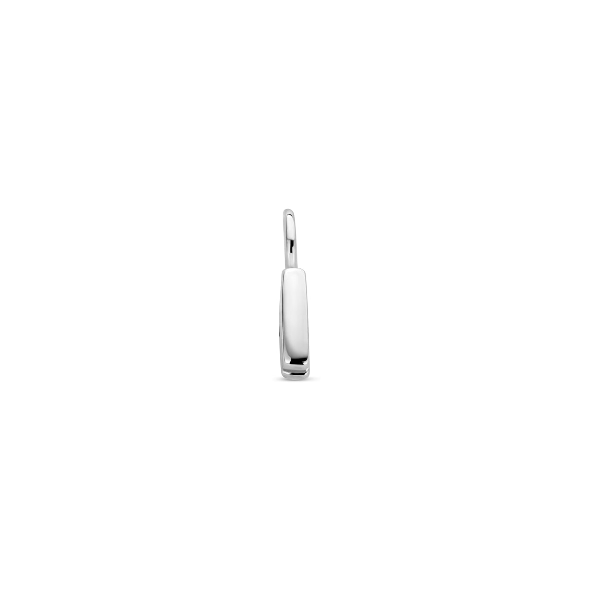 Oorringhanger letter H 6 mm zilver #Letter_H