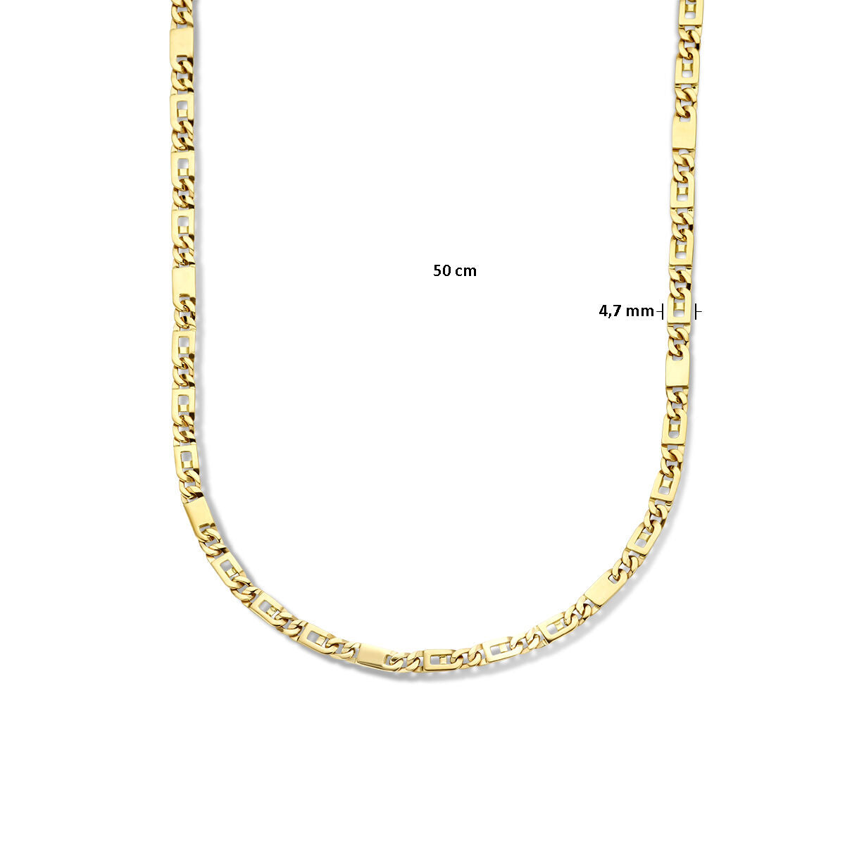Fantasy Collection Collier valkenoog 4,7 mm 14K geelgoud