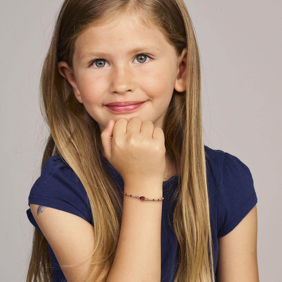 Fantasy Collection Armband emaille lieveheersbeestjes 13 + 3 cm zilver