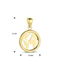 14K geelgoud hanger wereldbol 4028296 - PansiteNederland.nl