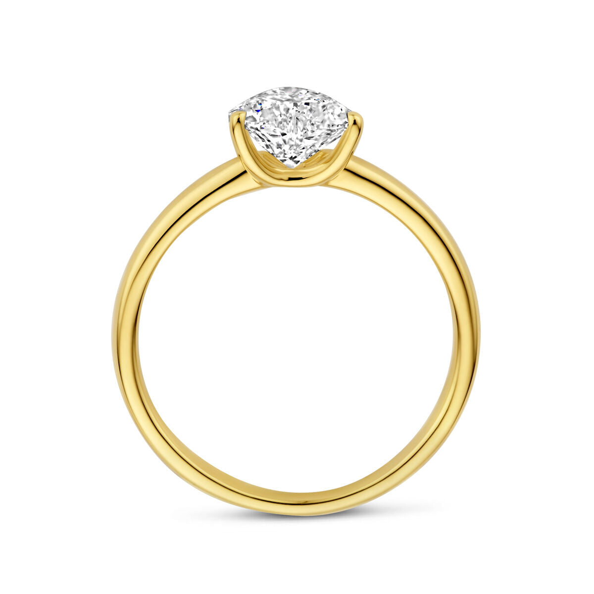 Fantasy Collection Ring hartje lab grown diamant 1.00ct f vs 14K geelgoud