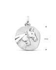 zilver gerhodineerd hanger paard poli/mat 16 mm 1340461 - PansiteNederland.nl
