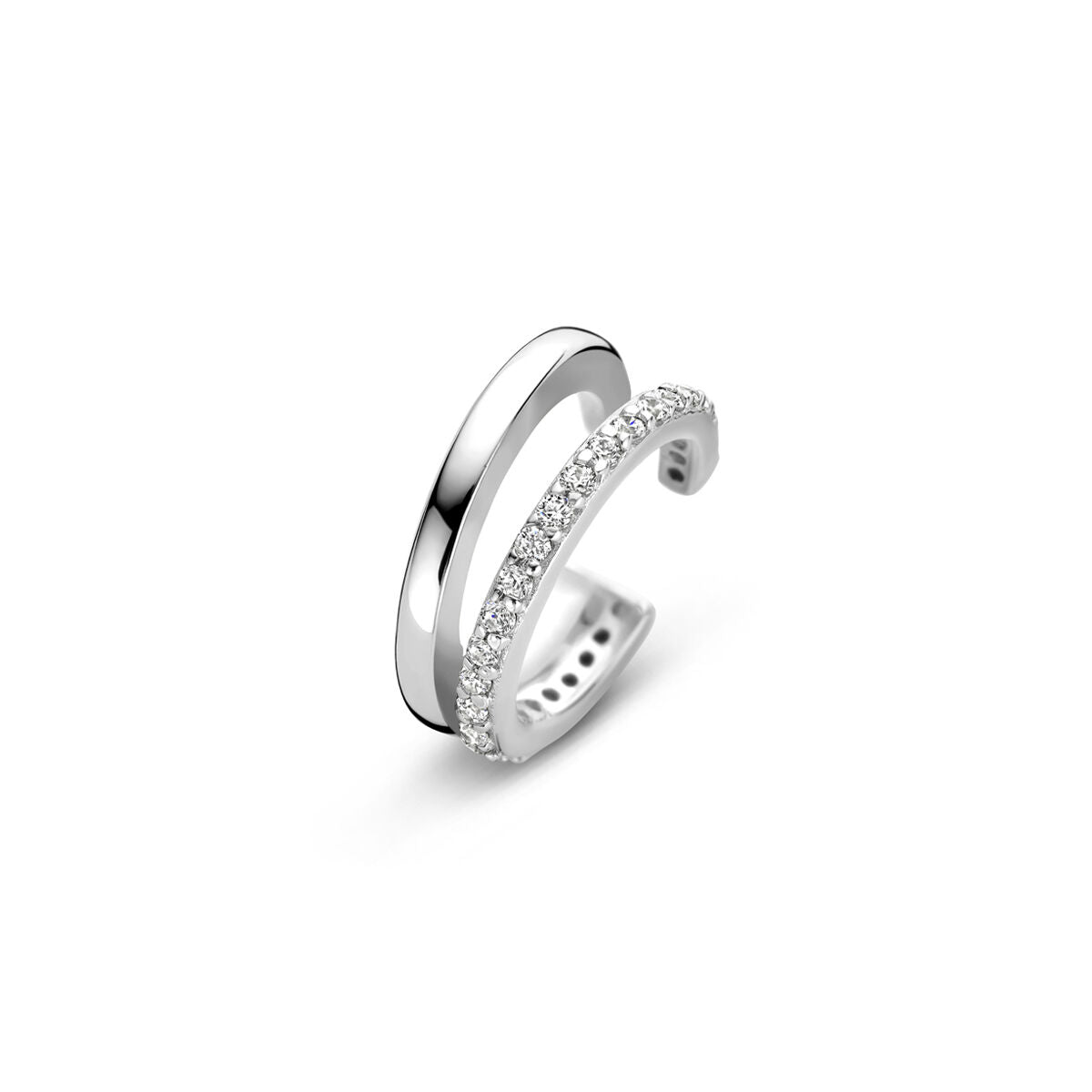 Fantasy Collection Ear cuff zirkonia 12 mm zilver oorbellen