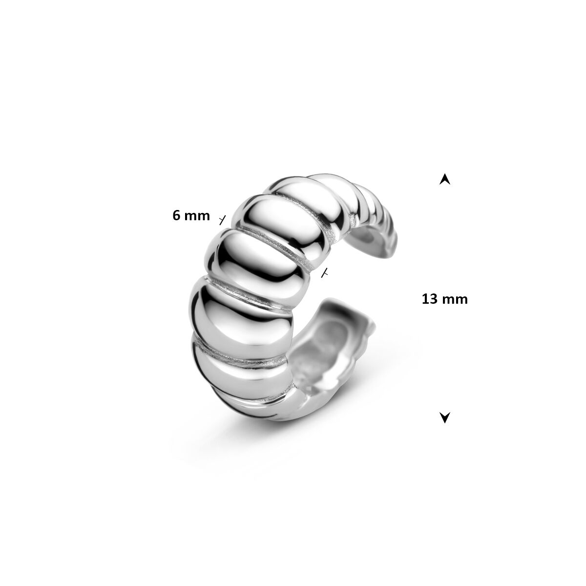 Fantasy Collection Ear cuff 13 mm zilver oorbellen