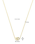 14K geelgoud collier zirkonia 0,8 mm 40 + 4 cm 4018342