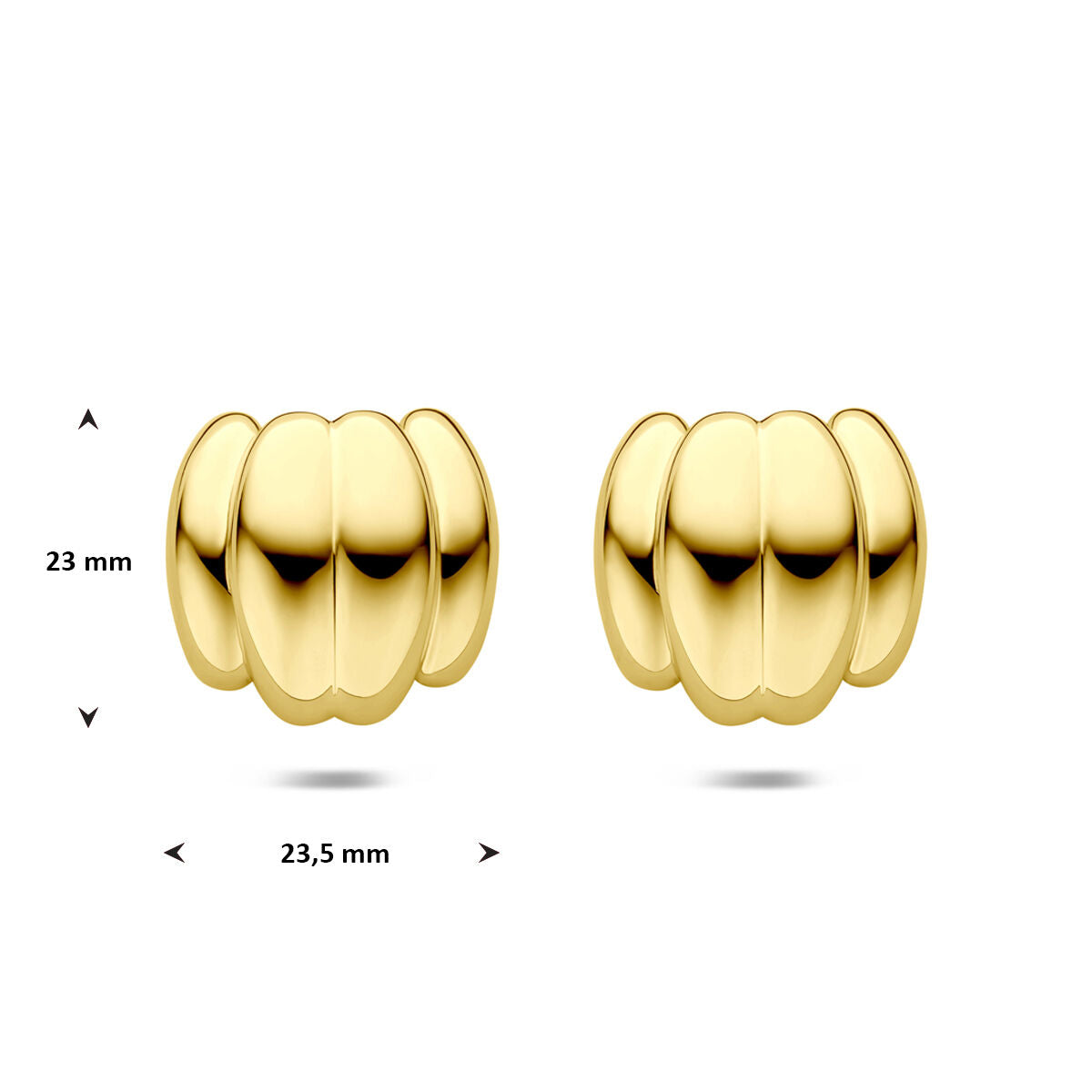 Fantasy Collection Oorbellen ion plating 23 mm edelstaal